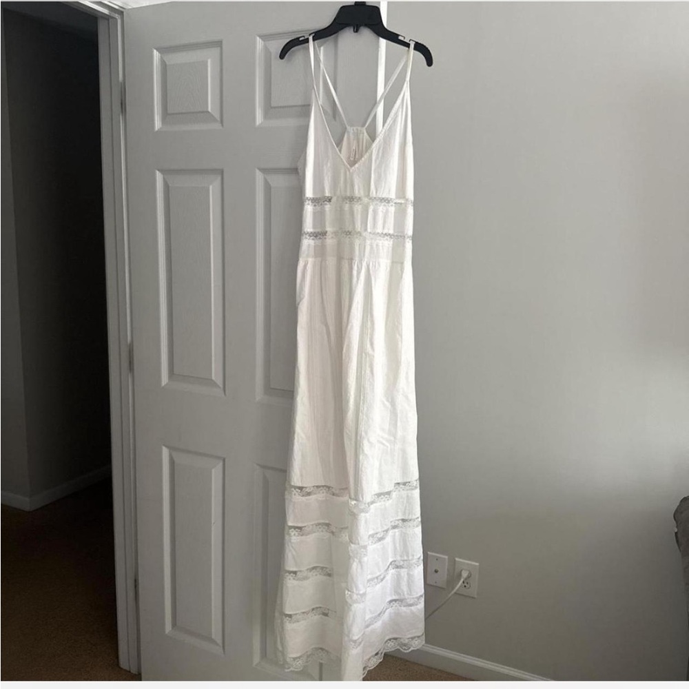 Beautiful white Anthropologie maxi dress